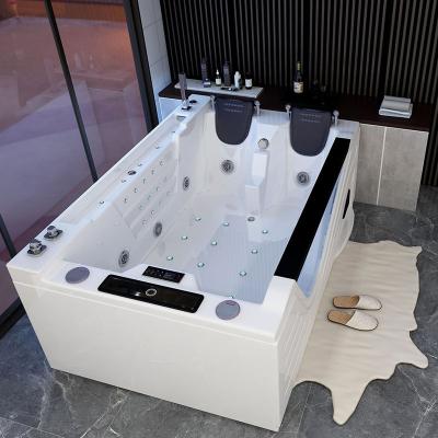 China Port Apron Bathtub Rectangle Jet Whirlpool Bathtub With TV For Shower Bath for sale