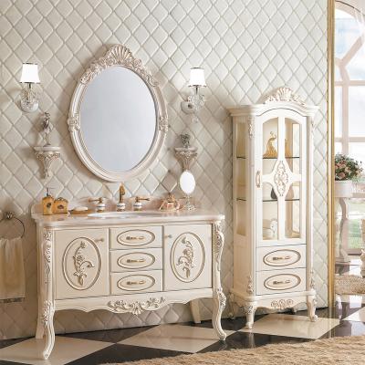 China AS-21000 Foshan waterproof high quality antique design cheap price solidwood bathroom vanity cabinet for sale