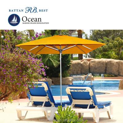 China Modern Luxury Parasol Patio Aluminum Beach Umbrella for sale