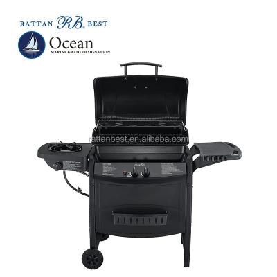 China Easily Cleaned Barbecue Gas Grill Barbecue Black For Outdoor Cooking for sale