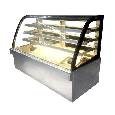 China Single-temperature Stainless Steel Cake Fridge Showcase Refrigerator Cake Bakery Showcase for sale