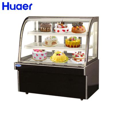 China Single-temperature Guangdong Bakery Curved Mini Glass Display Freezer for sale