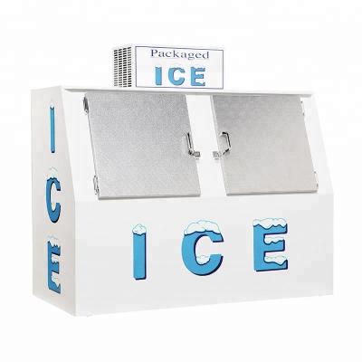 China Single-Temperature Aluminum Slope Front Face Ice Merchandiser Ice Bag Storage Freezer for sale