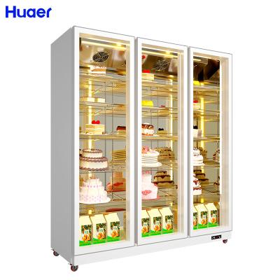 China Single-Temperature Upright Cake Showcase Glass Front Refrigerator Pastry Display for sale