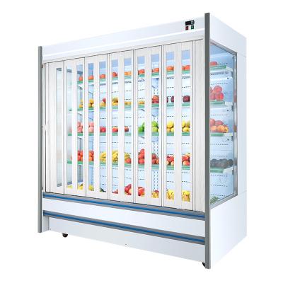 China Single-temperature Meat Open Air Merchandising Refrigerator Supermarket Vegetable for sale