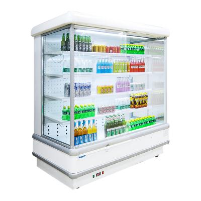 China Single-temperature CE Display Fruit Vegetable Meat Supermarket Open Fridge Freezer for sale