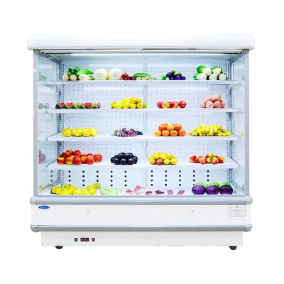 China CE Open Cooler Single-temperature Milk Display Showcase Upright Open Dairy Refrigerators for sale