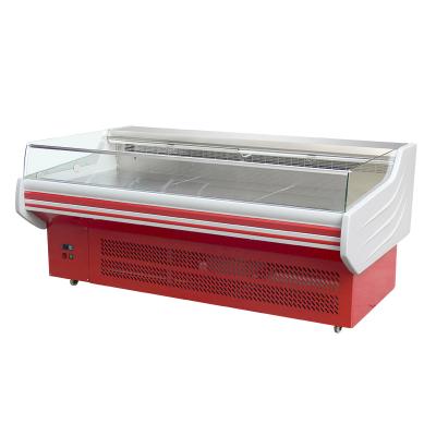 China Seafood Fresh Refrigerator Single-temperature Showcase Condensing Meat Display Unit for sale