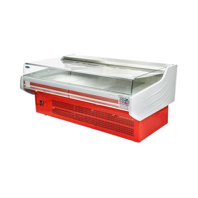 China Single-Temperature Fridge Butcher Fresh Meat Display Refrigerator and Freezer Showcase for sale