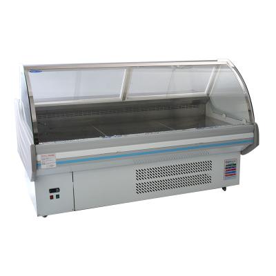 China Single-temperature Cold Butchery Grocery Store Showcase Flip Slide Glass Door Food Refrigerator Grocery Equipment for sale