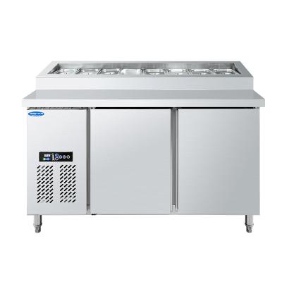 China Single-temperature pizza display refrigerator counter top pizza prep refrigerator for sale