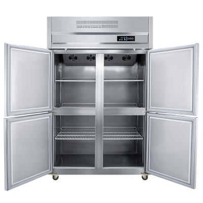 China Double-temperature Commercial Upright Kitchen Appliances Stainless Steel Refrigerator For Restaurant for sale