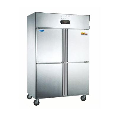 China Double-temperature Stainless Steel Refrigerator Right Hand 1000L 4 Door Chiller Freezer for sale