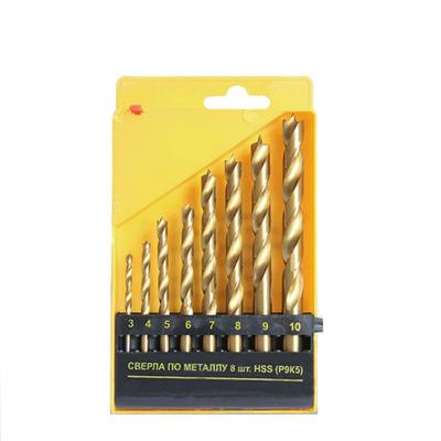 China For Stainless Steel And Hard Metal Drilling Factory Price 10PC DIN338 Metric Fully Ground HSS Cobalt Drill Bits Set For Metal Stainless Steel Aluminum Drilling for sale