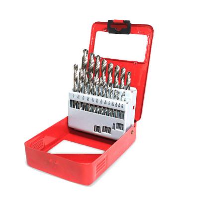 China For Stainless Steel And Hard Metal Drilling Factory Prices 21 Pcs DIN338 Metric Fully Ground HSS Drill Bit Set For Metal Steel Aluminum Drilling In Metal Box for sale