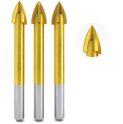 China Cross Shank Tungsten Carbide Drilling Carbide Tilted Head Cross Tile Glass Drill Bit for sale