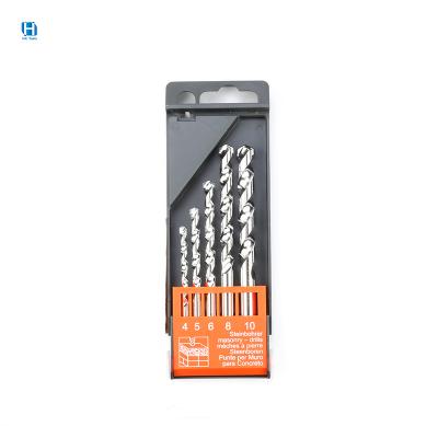 China Masonry Drilling 5PCS Straight Shank Masonry Drill Bit Set Concrete Drill Bit Set for sale