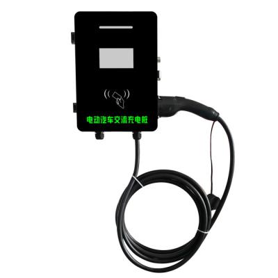 China Wall Mount 11KW 7KW Wallbox 22KW Electric Car Charging Station 11KW EV Charger Black for sale