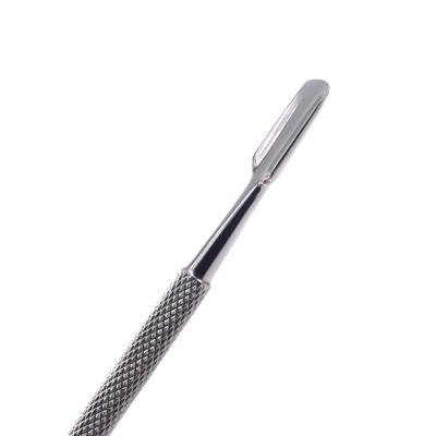 China Wholesale Durable Double Head Nail Supplier Manicure Tool Stainless Steel Cuticle Pusher for sale