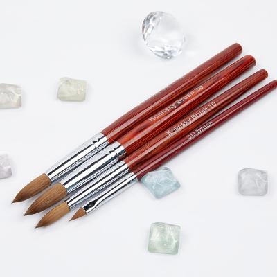 China Durable Nail Art Kolinsky Brush Big Size Nail Brush Acrylic Bulk Nail Brush for sale