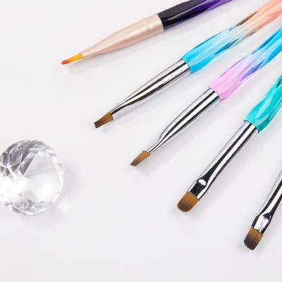 China Paint Nails High Quality Nail Brush Acrylic Nail Brush WITH Kolinsky 100% Synthetic Round Nail Brush for sale