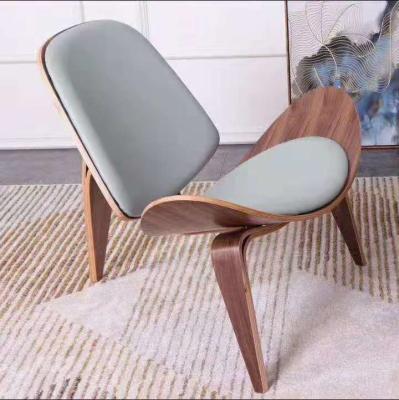 China Hotel-Freizeit Bentwood-Klubsessel-Lobby-Gewebe lederne hölzerne Shell Chair zu verkaufen