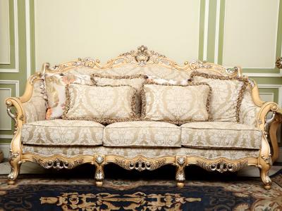 China Reich-königlicher klassischer Sofa Set Vintages 3 Champagne 4pcs Sitzer Sofa Suites zu verkaufen