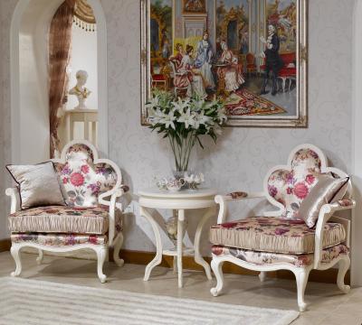 China Moderner Hotel-Wohnungs-Satin-Blumenfreizeit-Stuhl bequemes faules Fernsehen Sofa Chair zu verkaufen