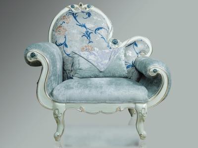 Chine Fauteuil classique bleu élégant à vendre