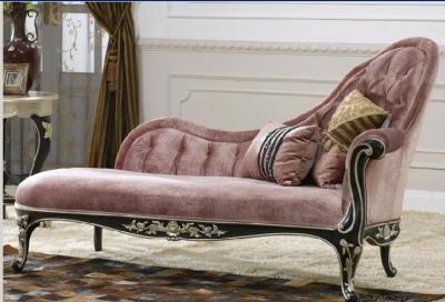 China Bean Paste French Wedding Swan Chaise Lounge Wooden Carved zu verkaufen