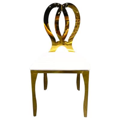 China Stainless Steel Gold Butterfly Chair For Wedding Venue for sale