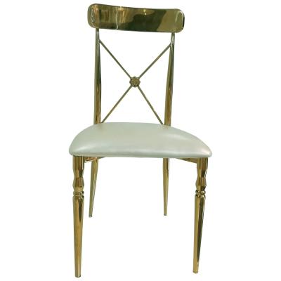 China Luxury Golden Metal Wedding Chairs With 250KG Loadage for sale