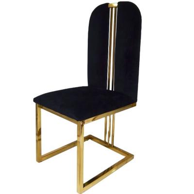 China Gold Leg Velvet Dining Chairs for sale