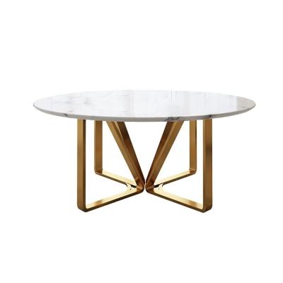 China Large Round Marble 6 8 10 Seater Dining Table Set for sale