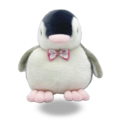 China Fun Maker Custom Made Cute Direct Pink Plush Stuffed Penguin Soft Toy With Bowknot For Kids for sale