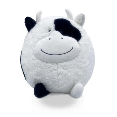 China Custom Cute Big Fun Design Farm Milk Cow Big Plush Stuffed Black And White Soft Animal Toy For Kids for sale