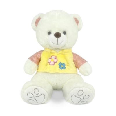 China Cute Fun Wholesales Custom Plush Stuffed Big White Teddy Bear Toy With T-shirt For Kid's Gift for sale