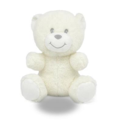 China Custom Cute Fun High Stuffed 8 Inch White Color Teddy Bear Comfort Plush Toy For Baby for sale