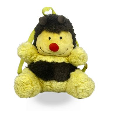 China Cute Fun Customized High Quality Cute Design Yellow Color Stuffed Plush Toy Backpack For Kids for sale