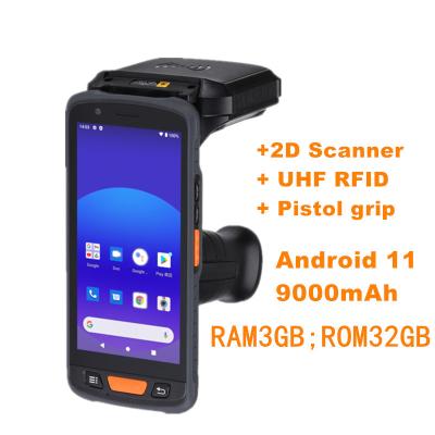 China Android 11 Warehouse Logistic Portable 4G WIFI GSM 1D 2D Handheld PDA Barcode Scanner zu verkaufen