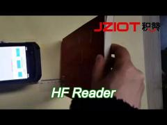 android rugged industrial hf 15693 handheld rfid tag reader mobile terminal 1d 2d scanning