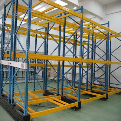 China High Density Industrial Steel Corrosion Protection Movable Shelves Systems For Heavy Duty Shelf Loads for sale