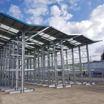 China Suitable for double side cantilever rack outside box type with roofing system for linear materials storage for wooden pipe for sale