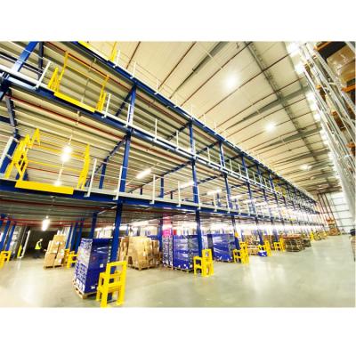 China Multi Function Warehouse Storage Storage Board Or Wooden Board Mezzanine-Floor Steel Mezzanine Platform for sale