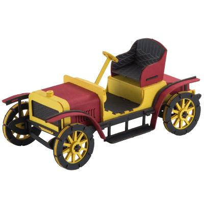 China DIY TOY Wholesale Promotional Creative Mini IQ Games Kids Model Gifts Customized Educational Kids Small DIY Car 3D Puzzle Paper Toy for sale