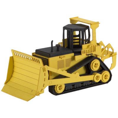 China DIY TOY Boys Birthday Gifts Mini Construction Vehicle Truck Bulldozer 3D Kids Toys Custom Wholesale Educational DIY Puzzles Paper Model for sale