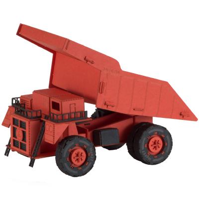 China Custom 3D Puzzle Red Truck Teenage Truck IQ Paper Assembly Wholesale DIY Item Gift DIY TOY Customization Small Birthday Kid Boy Toy for sale