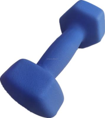 China Small And Beautiful Hex Shape Design Vinyl Coated Dumbbell Weights Neoprene Dumbbells for sale