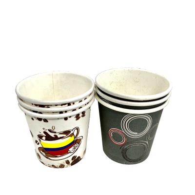 China Disposable Logo Designs Insulated Disposable Single Wall Paper Cup For Wedding for sale