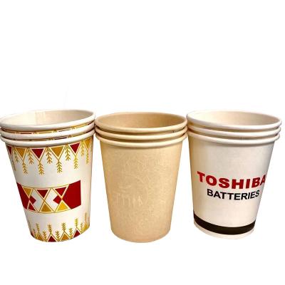 China Brown Kraft Disposable Disposable Recyclable Single Wall Paper Cup Masks Fan Bag Custom Customized Logo for sale